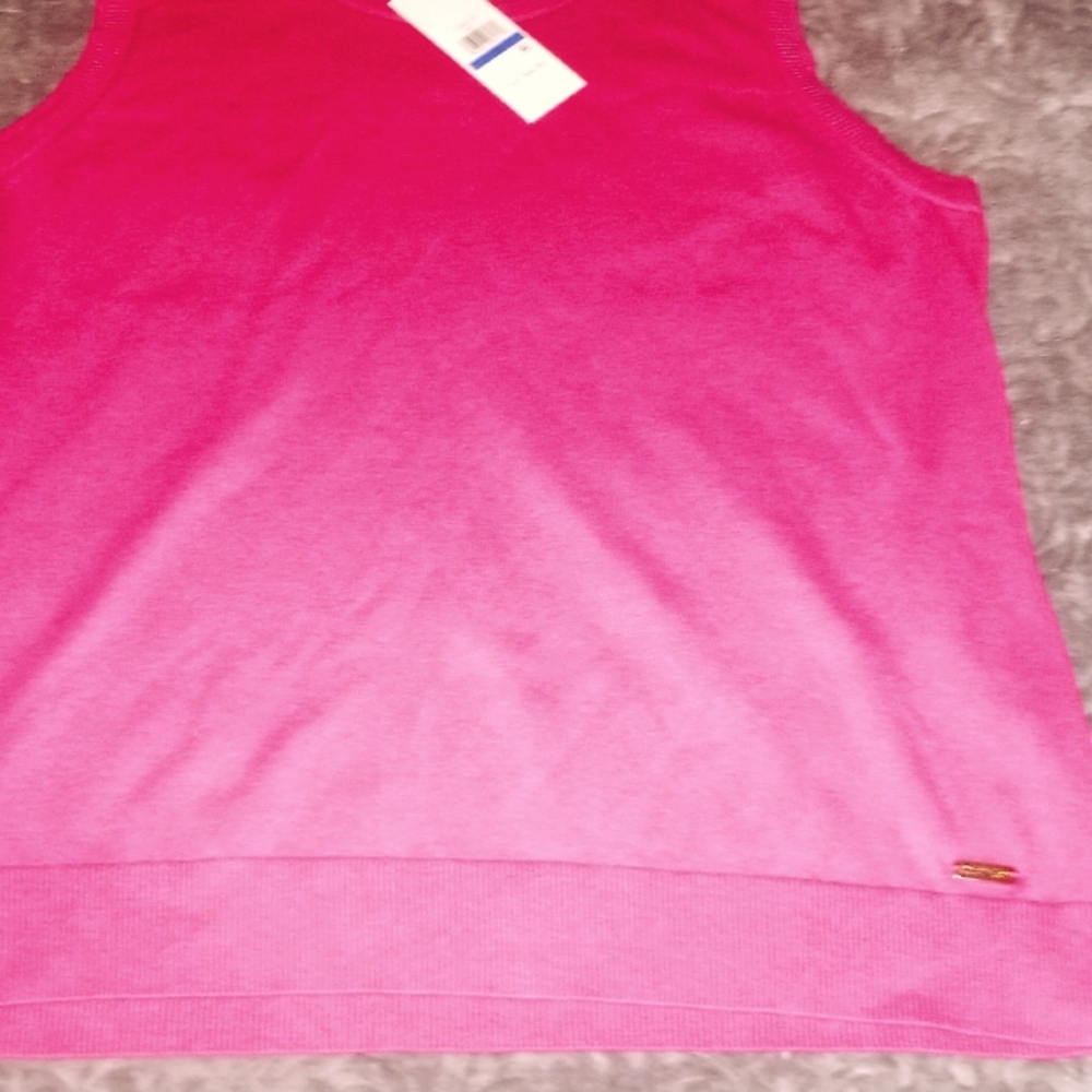 Ladies Pink CK knitted sweater vest